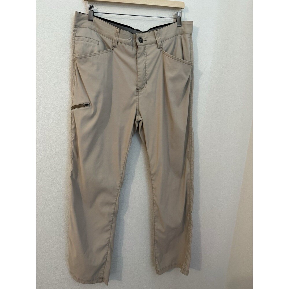Orvis Trail Chino Pants Mens 36x32 Beige Nylon Blend Hiking Trek Outdoors